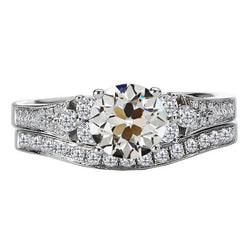 Round Diamond Engagement Ring Set Old Miner Prong Set 6 Carats