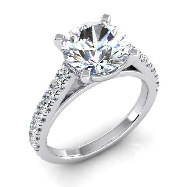 Solitaire With Accents Ring 2.75 Carats