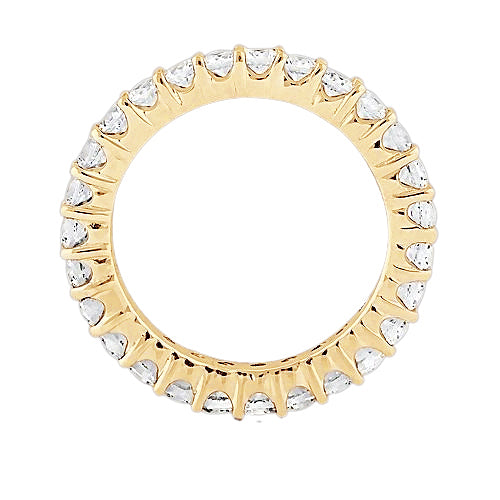 Round Diamond Eternity Gold Yellow Womens Band 1.35 Carats New