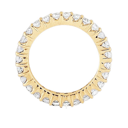Round Diamond Eternity Gold Yellow Womens Band 1.35 Carats New