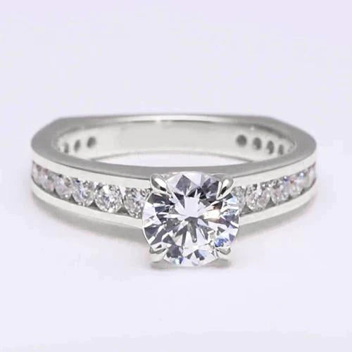 Round Diamond Euro Shank Engagement Ring