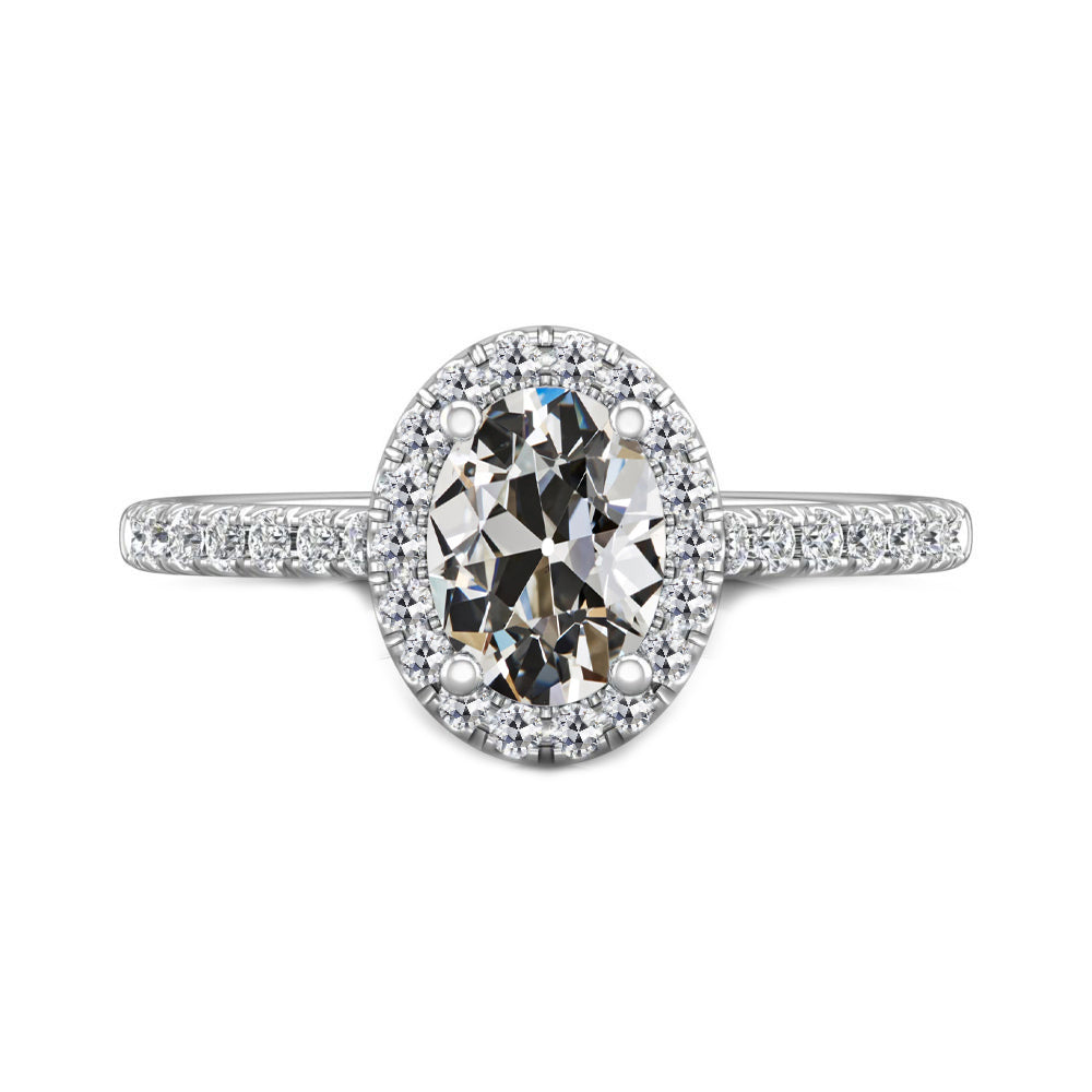 natural round diamond 5ct ring front view
