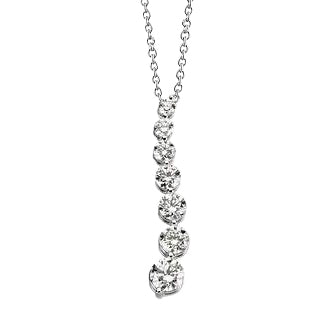 Round Diamond Journey Pendant Slide 2.30 Carats 