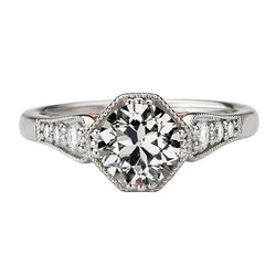 Natural Diamond Ring 2.50ct - White Gold 14K