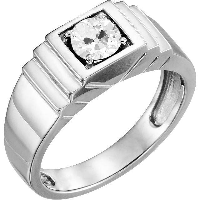 natural round diamond 1.50ct ring front view