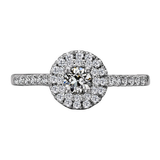 natural round diamond 2.50ct ring front view