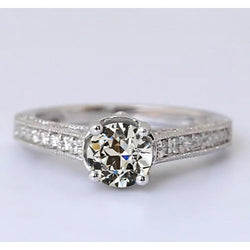 Natural Diamond Ring 2.50ct - White Gold 14K