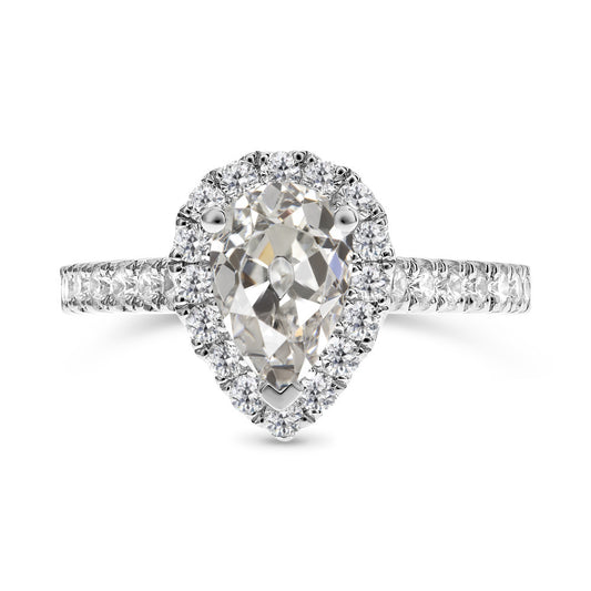 Diamond Old Miner Halo Wedding Ring