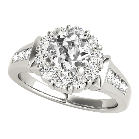 natural round diamond 4.75ct ring front view