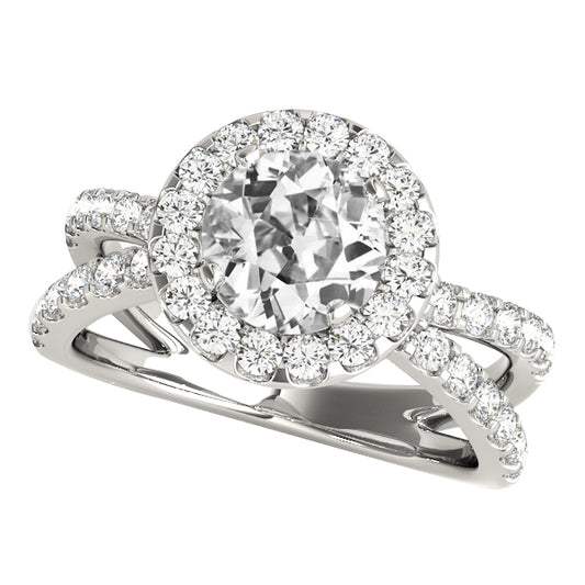 natural round diamond 5.50ct ring front view