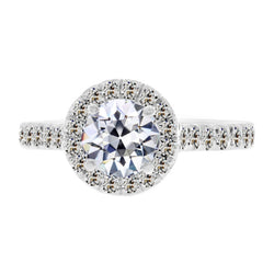 Natural Diamond Ring 3.50ct - White Gold 14K