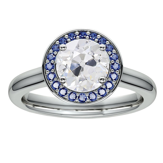 natural round diamond 4.50ct ring front view