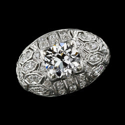 Round Halo Ring Old Miner Diamonds 3.75 Carats Gold Jewelry