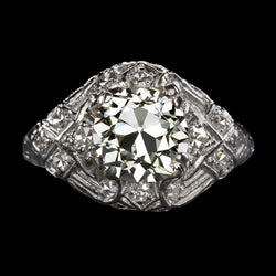 Genuine   Round Old Cut Diamond Anniversary Ring Antique Style 4.25 Carats
