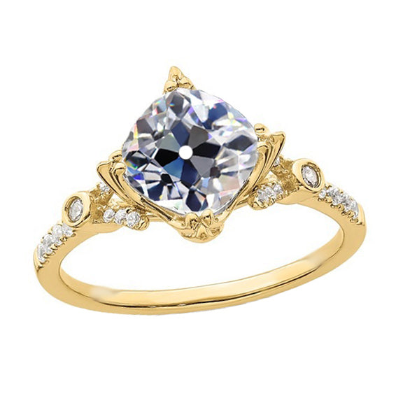 Ladies Wedding Anniversary Round Old Miner Diamond Anniversary Ring