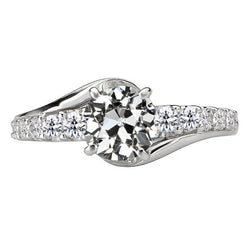 Natural Diamond Ring 3ct - White Gold 14K