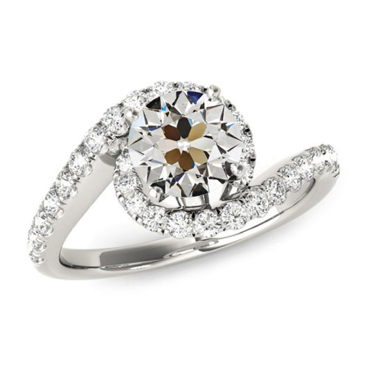 natural round diamond 4.25ct ring front view