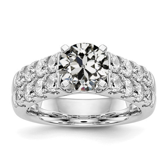  Lady’s Brilliant  Miner Cut Diamond Lady's Ring Accents