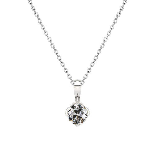 1 Carat Round Old Cut Diamond Pendant