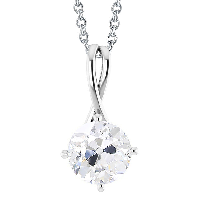 Round Old Cut Diamond Pendant Jewelry