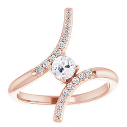 Round Old Cut Natural Earth Mined Diamond Ring Twisted Shank Jewelry 8.50 Carats Gold