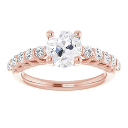 Natural Diamond Ring 3.25ct - Rose Gold 14K