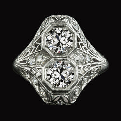 Genuine   Round Old Cut Diamond Wedding Ring Milgrain Antique Style 4.25 Carats