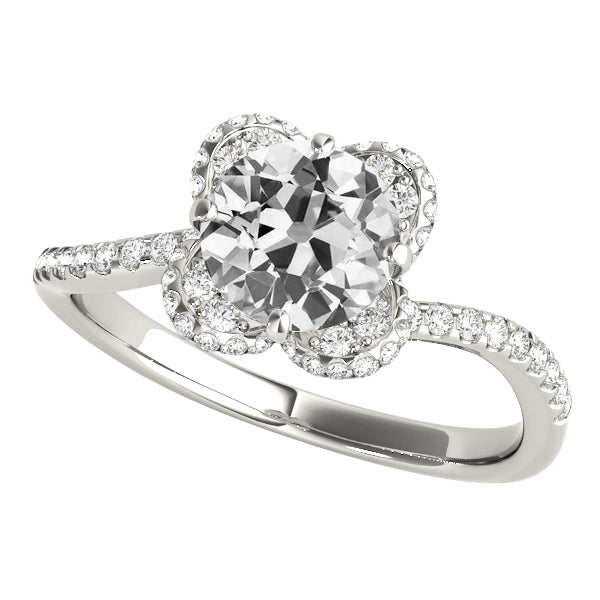 Round Old Cut Diamond Wedding Ring