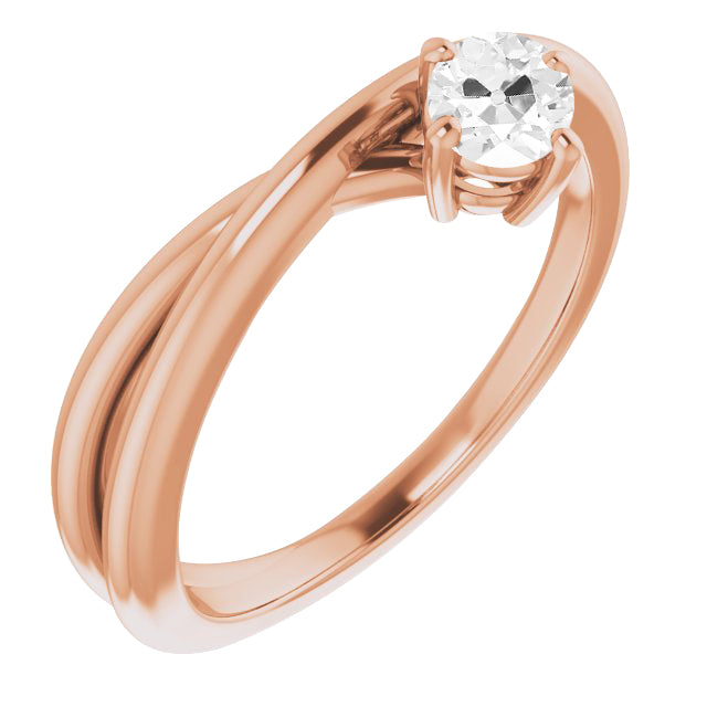 natural round diamond 1.50ct ring front view