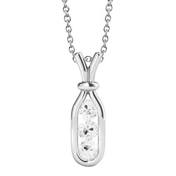 Round Old European Three Stone Natural Earth Mined Diamond Pendant 1.50 Carats Gold 14K