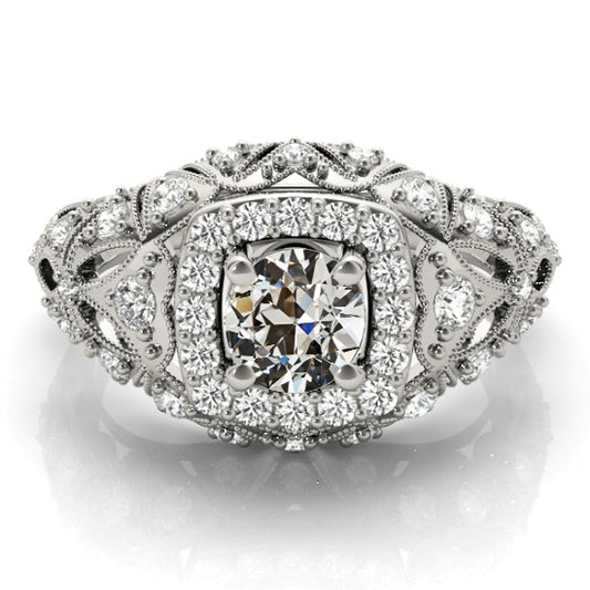 natural round diamond 4.25ct ring front view