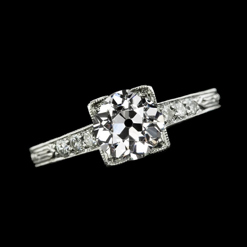 Round Old Miner Diamond Ring 2.50 Carats