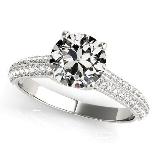 natural round diamond 4.75ct ring front view