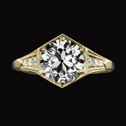 Natural Diamond Ring 3.50ct - Yellow Gold 14K
