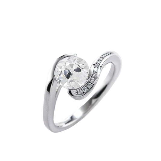Round Old Miner Diamond Ring