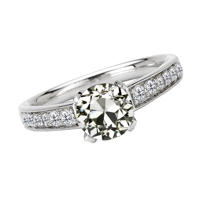  Antique Fancy Lady’s  Style White Elegant Gold Anniversary  Old Miner Diamond Anniversary Ring Gold