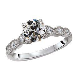Natural Diamond Ring 3ct - White Gold 14K