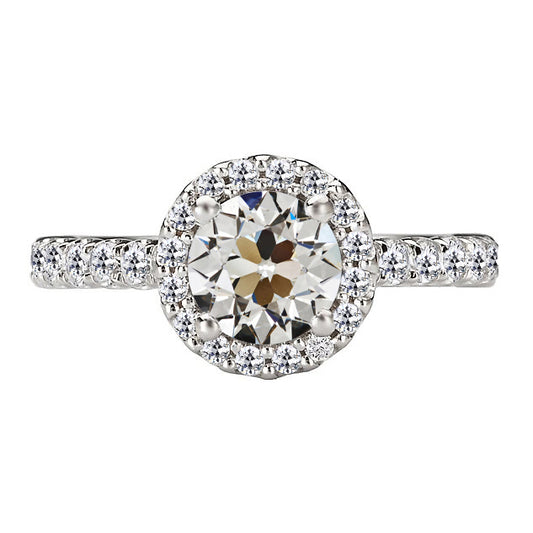 natural round diamond 5.50ct ring front view