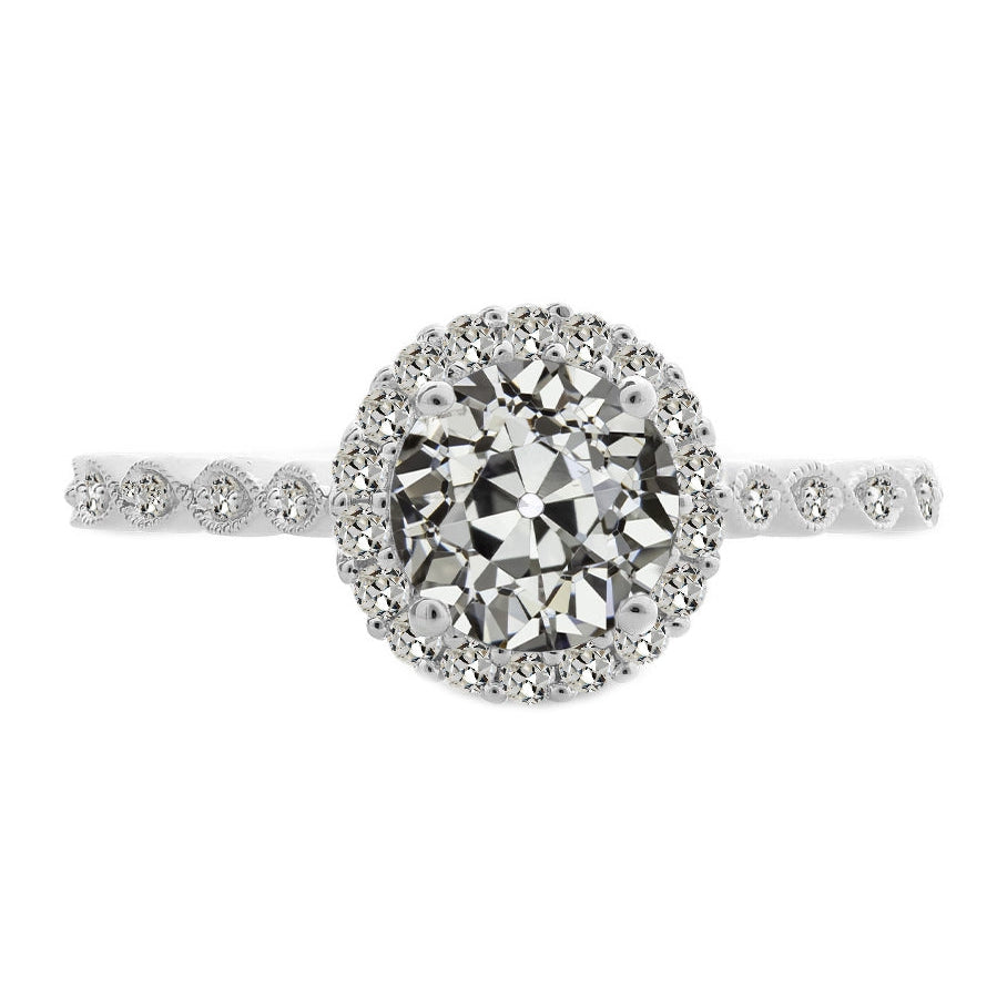 natural round diamond 2.50ct ring front view