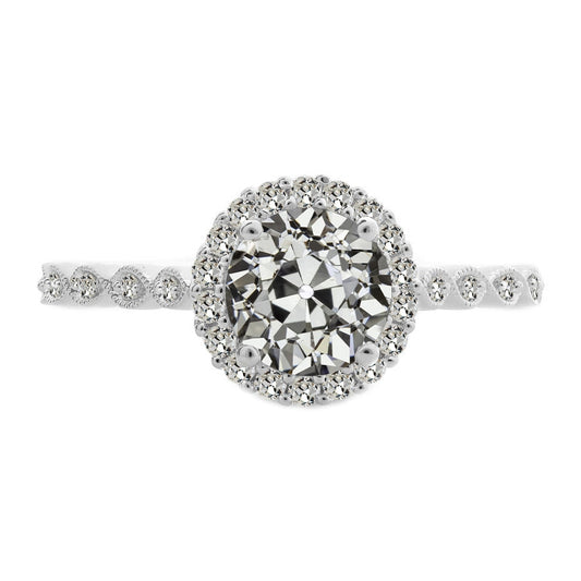 natural round diamond 2.50ct ring front view