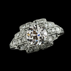 Round Old Miner Genuine Natural Earth Mined Diamond Halo Ring 4 Carats 14K Gold Ladies Jewelry
