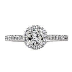 Round Old Miner Genuine Natural Earth Mined Diamond Halo Ring With Accents Jewelry Gold 4 Carats