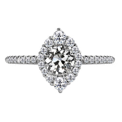 Round Old Miner Diamond Halo Wedding Ring 3.50 Carats