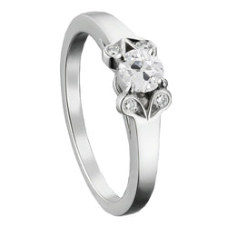 Round Old Miner Genuine Natural Earth Mined Diamond Ring 5 Stone 1.50 Carats 14K Gold Jewelry