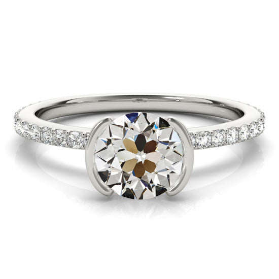 natural round diamond 3.75ct watch front view