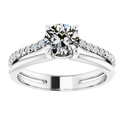 Round Old Miner Genuine Natural Earth Mined Diamond Ring Prong Split Shank Jewelry 3.25 Carats