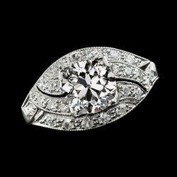 Real  Round Old Miner Diamond Ring V Prong Set Twisted Style 4.50 Carats