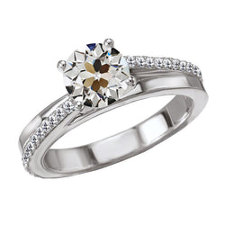 Natural Diamond Ring 3ct - White Gold 14K