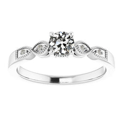 Real  Round Old Miner Diamond Wedding Ring Gold Prong Set 1.50 Carats