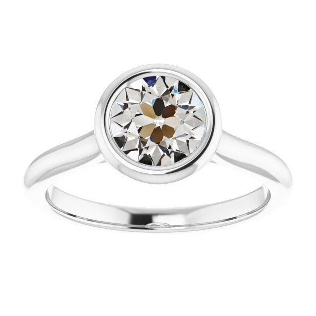 Round Solitaire Anniversary Old Cut Diamond Ring 1.50 Carats